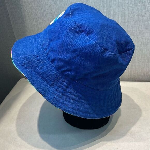 Aruba Reversible Bucket Hat Blue Turquoise Stripe Sun Packable Travel Outdoors - Picture 6 of 8